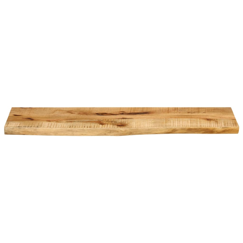 Tischplatte 110x30x3,8 cm Baumkante Massivholz Raues Mangoholz